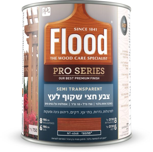 צבע חצי שקוף לעץ Flood - כיסוי מלא בשכבה אחת