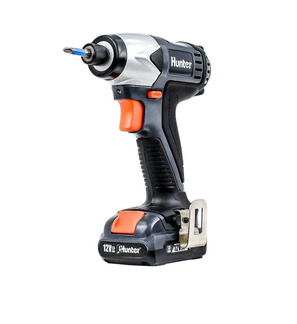 מברגת אימפקט 12V עם סוללה ומטען Hunter