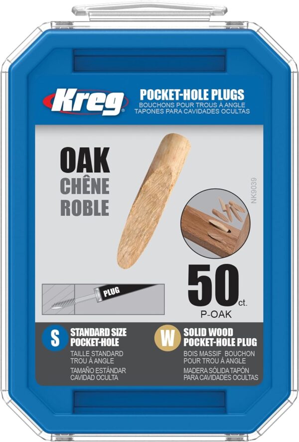 פקק עץ אלון לסתימת חורי כיס 50 יחידות KREG