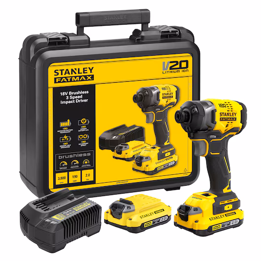 מברגת אימפקט נטענת STANLEY SFMCF820D2K‑QW