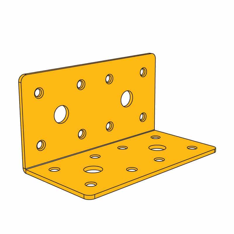 A-028 זוית פלדה עבה 70×70×140 מ"מ – דגם A-028 לחיבור מבני עץ ומתכת