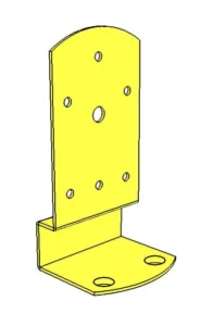תושבת מתכווננת C-006 לחיבור עמוד עץ לרצפה – פתרון גובה מתכוונן