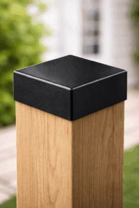 מכסה מתכת שחור לעמוד עץ 95x95 מ"מ – G-076B