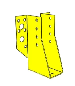 תושבת כנף חיצונית צהובה 45×15 מ"מ דגם B-029