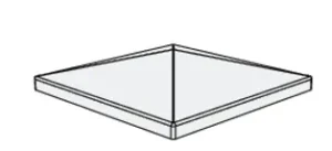 מכסה מתכת צהוב 95×95 מ"מ דגם G-076 – לסגירת עמודים בפרגולה וגדר