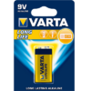 סוללת 9V אלקליין של חברת VARTA – יחידה אחת בצבע כסוף וכחול, מתאימה לגלאי עשן ומכשירים אלקטרוניים