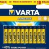 אריזת 10 סוללות AAA אלקליין VARTA – אנרגיה אמינה למגוון שימושים.