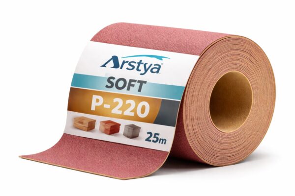 גליל 25 מטר ארסטה SOFT P-220 – נייר ליטוש איכותי לגימור ביניים